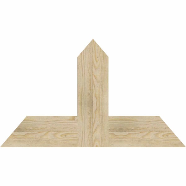 Ekena Millwork Portland Rough Sawn Timber Gable Bracket, Douglas Fir, 36"W x 21"H x 2"D x 6"F, 14/12 Pitch GBW036X21X0206POR00RDF - main